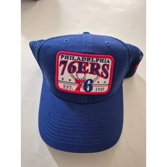 New Era Other - New Era Philadelphia 76ers 9FORTY Trucker Hat Blue Snapback NBA Mesh Cap